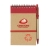 Eco notitieboekje (A6) met balpen rood