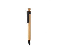 Bamboe pen met tarwestro clip bedrukken